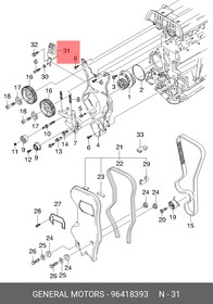 96418393, Датчик положения распредвала Chevrolet Lacetti, Captiva 1.8/2.0/2.2 DOHC Daewoo