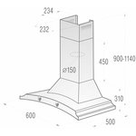 Вытяжка каминная Gorenje Classico DK63MCLB черный управление: тактовое (1 мотор)