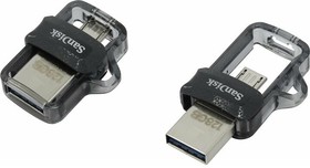Фото 1/7 Флешка USB Sandisk Ultra Dual drive 128ГБ, USB3.0, черный [sddd3-128g-g46]