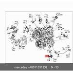 A0011531332, Датчик уровня масла MERCEDES OM642 3.0cdi