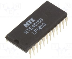 NTE4515B, CMOS 4-bit Latch To 16-line Decoder 24-lead DIP Output Low On Select