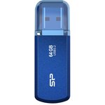 USB Flash накопитель 64Gb Silicon Power Helios 202 Blue (SP064GBUF3202V1B)