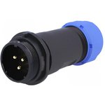 Circular Connector, 3 Contacts, Cable Mount, Plug, Male, IP68