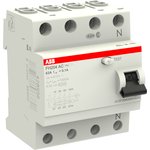 Выключатель дифференциального тока (УЗО) 4п 63А 100мА тип AC FH204AC-63/0.1 4мод. ABB