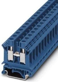 Фото 1/2 3005086, DIN Rail Terminal Blocks UK 10 N BU 10.2mm FEEDTHRU GRAY