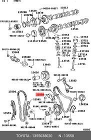 13550-38020, Натяжитель цепи