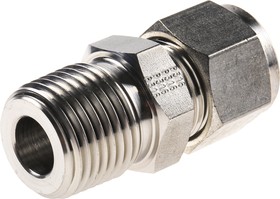 Фото 1/2 8MSC8N-316, Stainless Steel Pipe Fitting, Straight Coupler NPT 1/2in