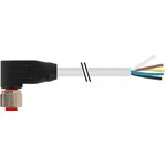 Right Angle Female 8 way M12 to Unterminated Sensor Actuator Cable, 5m
