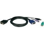 P780-006, USB/PS2 Combo Cable Kit for NetController KVM Switches B040-Series and B042-Series, 6 ft. (1.83 m)