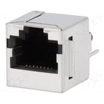 SS-650810S-A-FLS, Гнездо, RJ45, PIN: 8, экранированный, Конф: 8p8c, THT, на PCB