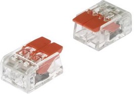 PCT-412 ORANGE, (оранжевый), Клемма зажимная соединительная безвинтовая 2 провода сечение 0.5-2.5 кв.мм, RUICHI | купить в розницу и оптом