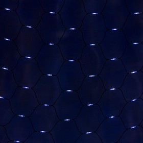 Фото 1/4 216-112, Гирлянда Сеть, LED диоды, 2х2м., (288 диодов), черный провод каучук, белые/синие диоды, с контроллер