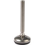 A105/006, M12 Stainless Steel Adjustable Foot, 350kg Static Load Capacity 3.5° ...