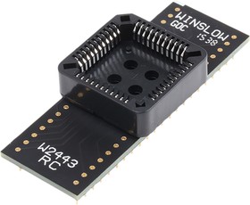 W2443RC, Straight Through Hole Mount 1.27 mm, 2.54 mm Pitch IC Socket Adapter, 44 Pin Female PLCC to 44 Pin Male DIP