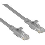 EX258663RUS, Патч-корд ExeGate UTP-RJ45-RJ45-5e-0,3M-GY, UTP, cat.5e, 0.3м, серый