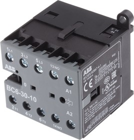 Мини-контактор ВC6-30-10 9A (400В AC3) катушка 24В DС ABB
