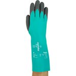 58735090, AlphaTec Green Nitrile Chemical Resistant Work Gloves, Size 9, Large, Nitrile Coating
