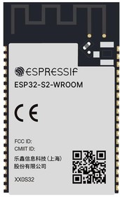 ESP32-S2-WROOM (M22S2H3200PH3Q0), WiFi Modules - 802.11 SMD Module ESP32-S2-WROVER, ESP32-S2, 32Mbits SPI flash, PCB Antenna
