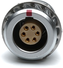 Circular Connector, 6 Contacts, Panel Mount, M12 Connector, Socket, Female, IP50