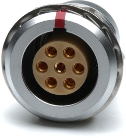 Circular Connector, 7 Contacts, Panel Mount, M15 Connector, Socket, Female, IP50