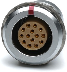 Circular Connector, 14 Contacts, Panel Mount, M15 Connector, Socket, Female, IP50
