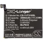 Аккумулятор CS-YJT310SL BLP633 для Oneplus 3T 3.85V / 3000mAh / 11.55Wh