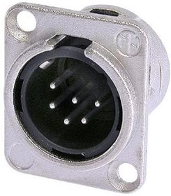 NC6MSD-L-B-1, XLR Connectors 6C MALE XLR RECPT