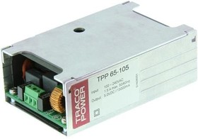 TPP 65-105, Switching Power Supplies Product Type: AC/DC; Package Style: Encased; Output Power (W): 65; Input Voltage: 85-264 VAC / 120-370