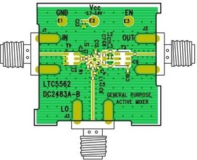 Фото 1/2 DC2483A-B, RF Development Tools LF 7GHz Wideband Low Power Active Mixer