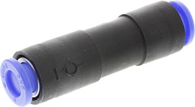 KCH06-00, KC Series Straight Tube-to-Tube Adaptor, Push In 6 mm to Push In 6 mm, Tube-to-Tube Connection Style