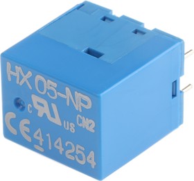 Фото 1/2 HX 05-NP, Преобразователь тока, серия HX, PCB, 5A, -15А до 15A, 1%, напряжение на выходе, 15В DC