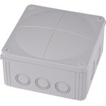 60703, Combi Series Grey Polypropylene Junction Box, IP66, IP67, 140 x 140 x 82mm
