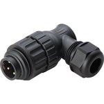 Circular Connector, 4 Contacts, Cable Mount, Male, IP67