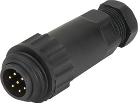 Circular Connector, 7 Contacts, Cable Mount, M24 Connector, Male, IP67