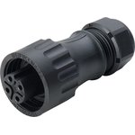 Circular Connector, 4 Contacts, Cable Mount, Female, IP67