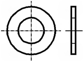 B1.6/BN1076, Шайба, круглая, M1,6, D=4мм, h=0,3мм, прессшпан, DIN: 125A, BN: 1076
