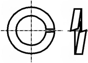 Фото 1/2 B4/BN585, Шайба, пружинная, M4, D=7,6мм, h=0,9мм, пружинная бронза, BN: 585