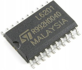 Фото 1/5 L6201, Микросхема DMOS Full-Bridge Driver 48V 1A SO20 / ST Microelectronics