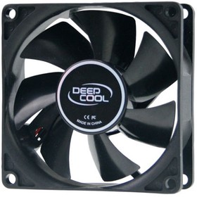 Фото 1/10 Вентилятор для корпуса DEEPCOOL Xfan80 80x80x25мм (240шт./кор, пит. от БП, черный, 1800об/мин) Color BOX