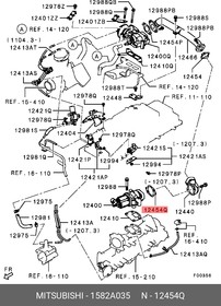 Фото 1/4 Прокладка клапана EGR MITSUBISHI 1582A035
