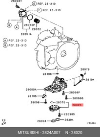 Фото 1/3 2824A007, Фильтр АКПП MITSUBISHI OUTLANDER,LANCER/NISSAN QASHQAI CVT 06=