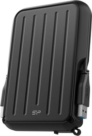 Фото 1/9 SP010TBPHD66SS3K, Портативный HDD Silicon Power Armor A66 1 TB USB 3.2, черный, резина