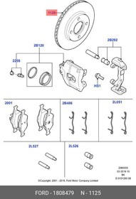 Фото 1/3 Диск тормозной передний FORD Focus 1 /Fiesta/Fusion FORD 1 808 479