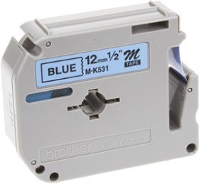 MK531BZ, Black on Blue Label Printer Tape, 8 m Length, 12 mm Width