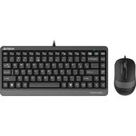 Комплект (клавиатура+мышь) A4TECH Fstyler F1110, USB, проводной, черный [f1110 grey]