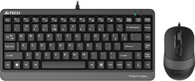 Фото 1/8 Клавиатура + мышь A4Tech Fstyler F1110 клав:черный/серый мышь:черный/серый USB Multimedia (F1110 GREY)