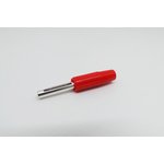 Red Male Banana Connectors, Solder Termination, 10A, 50V, Silver Plating