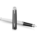 Ручка перьев. Waterman Hemisphere Colour Blocking (2202843) черн/белый F сталь ...