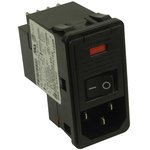 1-6609107-7, Filtered IEC Power Entry Module, IEC C14, General Purpose, 6 А ...