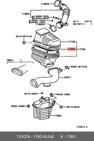 178010L040, Фильтр воздушный TOYOTA FORTUNER,HILUX,INNOVA